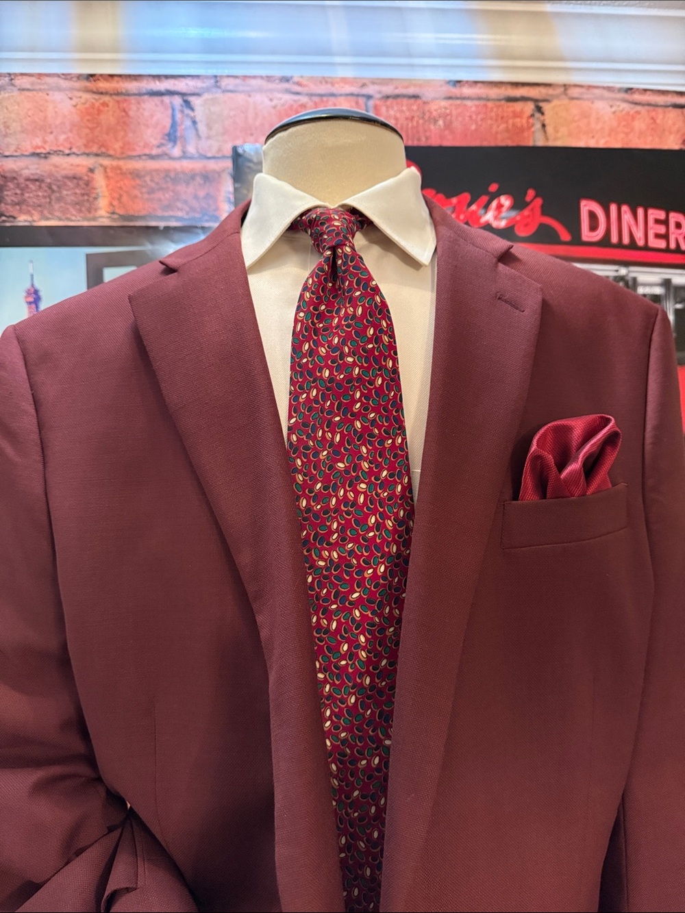 Stafford Maroon Blazer
